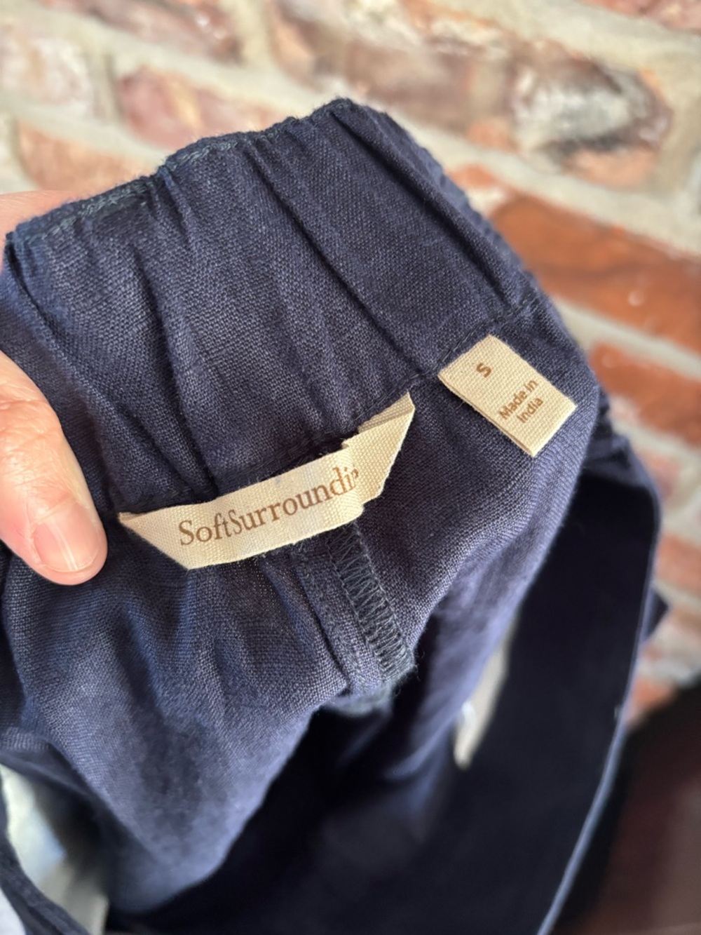 Soft Surroundings Navy Blue Belted Shorts, S - Picture 5 of 5